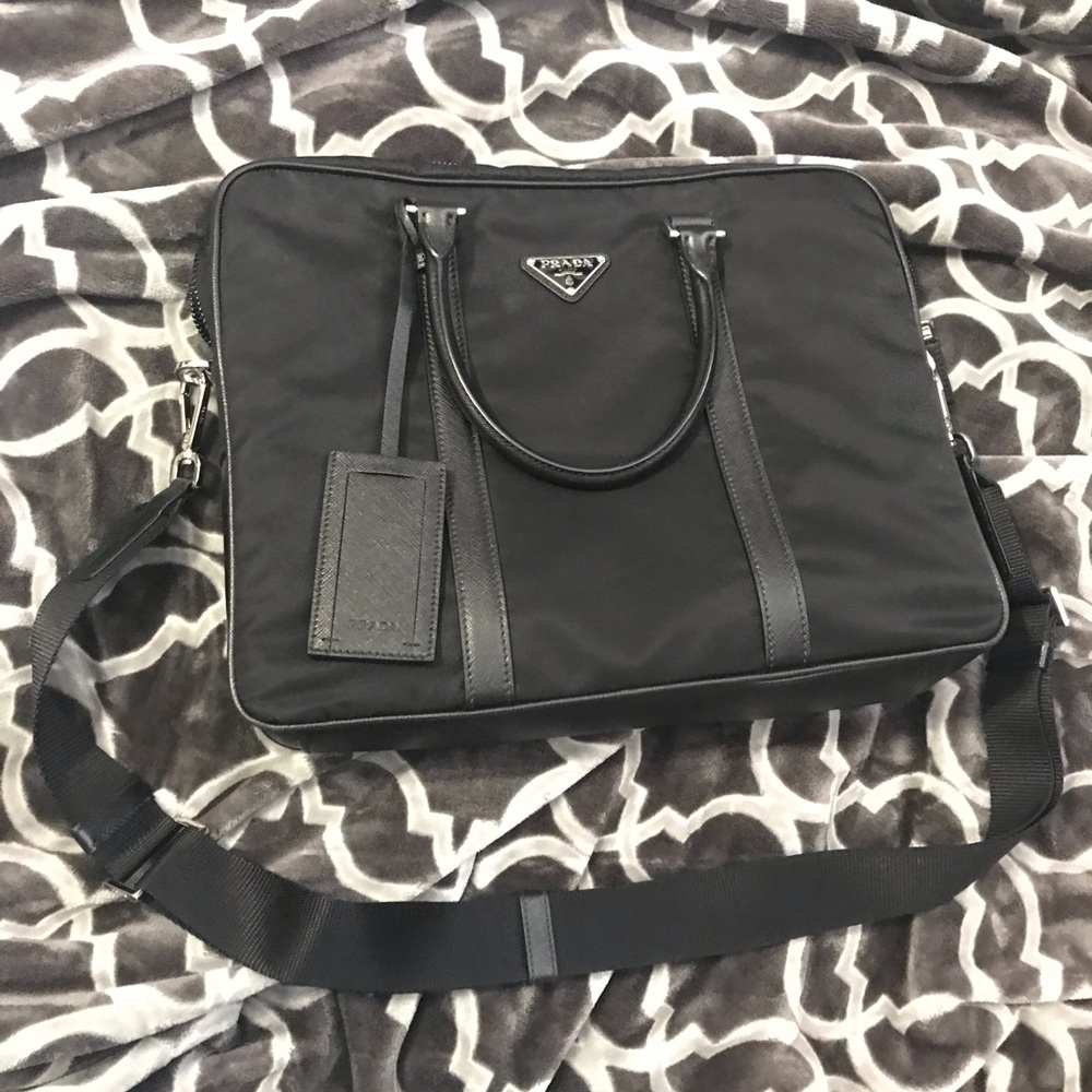 🚫SOLD🚫 AUTHENTIC PRADA BLACK BRIEFCASE